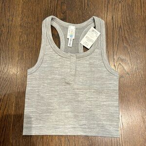 NWT Girls Malibu Sugar Racerback Grey Tank - Size S